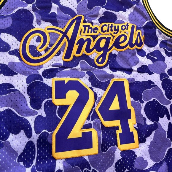 Retro Drip City of Angels Legend #24 Mamba Groove Mentality Basketball Jersey - Picture 2 of 4